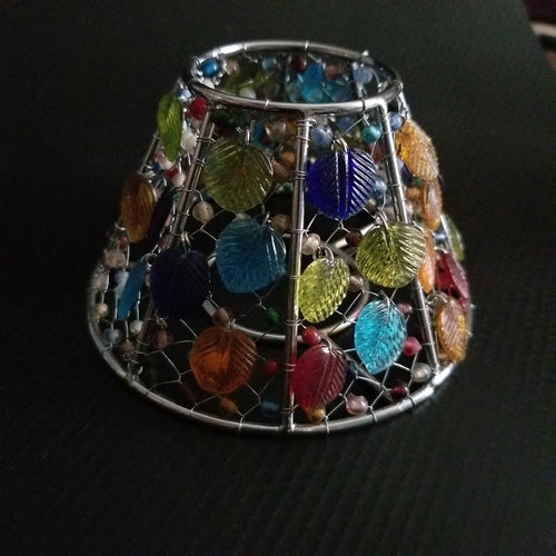 Handmade colored glass Tea Light candle holder